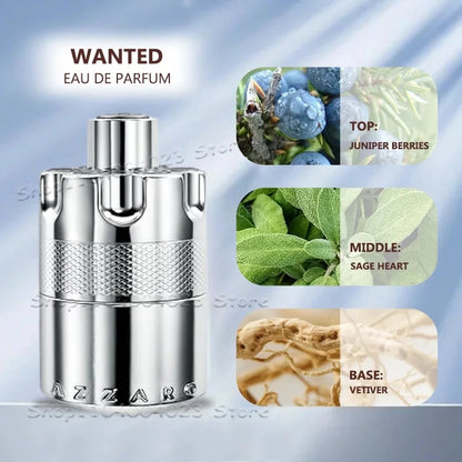 The Most Wanted Eau De Parfum Intense – Woody & Spicy Cologne for Men with Fougère and Ambery Notes Amber Wood, Cardamom